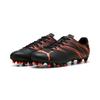 Fußballschuh PUMA "ATTACANTO FG/AG", Gr. 44, puma schwarz, glowing rot, Synthetik, sportlich, Schuhe
