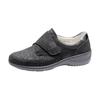 Klettschuh WALDLÄUFER "KYA-Soft", Damen, Gr. 6,5, schwarz, Nubukleder, Textil, Lackleder, sportlich, Schuhe, Komfortschuh, Halbschuh in komfortable Weite K = extraweit