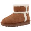 Winterboots TOM TAILOR, Kinder, Gr. 40, braun (haselnuss), Textil, Glitzer, casual, Schuhe, Plateau, Schlupfboots mit edlem Glitzerdruck