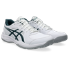Tennisschuh ASICS "COURT SLIDE 4", Gr. 42,5, weiß, saxon grün, Textil, Synthetik, sportlich, Schuhe, Multicourt-Schuhe