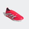 Fußballschuh ADIDAS PERFORMANCE "PREDATOR LEAGUE LACELESS FG/MG", Gr. 46, rot (lucid rot, cloud weiß, core schwarz), Synthetik, sportlich, Schuhe