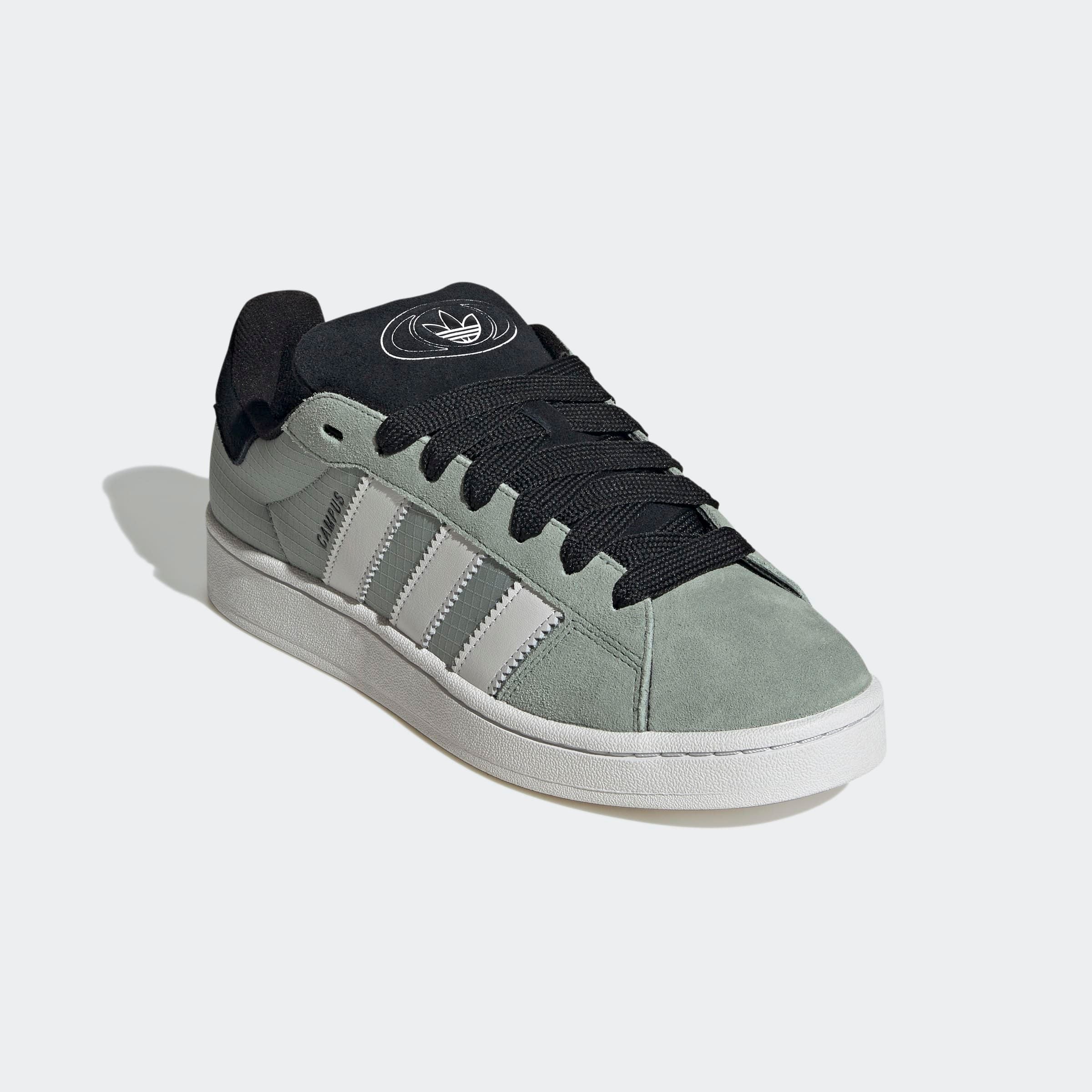 Sneaker ADIDAS ORIGINALS "CAMPUS 00S", Herren, Gr. 41, silber grün, crystal weiß, core schwarz, Leder, Textil, Schuhe Sneaker