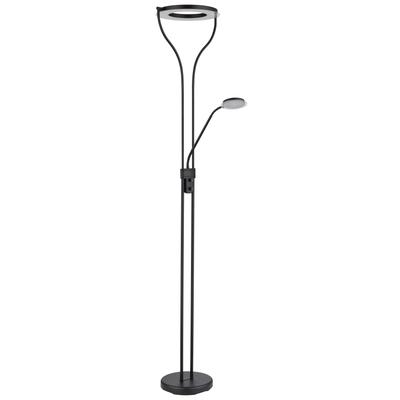 GLOBO LIGHTING LED Deckenfluter "EBRO", schwarz, Lampen, Stehleuchte, Flexo, Wohnzimmer, Schlafzimmer, 3000 Kelvin Image