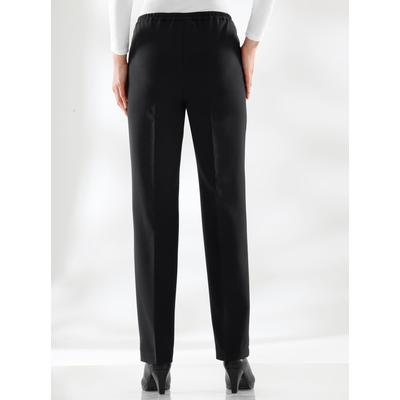 Bügelfaltenhose CLASSIC BASICS, Damen, Gr. 27, Kurzgrößen, schwarz, 100% Polyester, unifarben, lang, Hosen Image