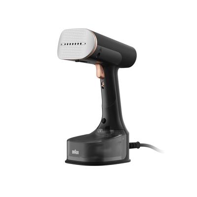 BRAUN Dampfbürste "QuickStyle GS 7077 BK", schwarz (schwarz, kupfer), B:11,8cm H:27cm T:13,6cm, Bügeleisen Image