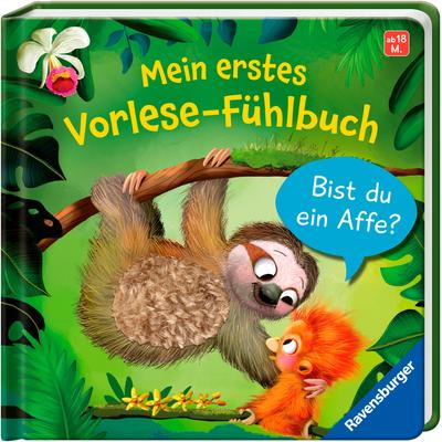 Buch RAVENSBURGER "Pappbilderbuch, Mein erstes Vorlese-Fühlbuch: Bist du ein Affe?", bunt, B:16,7cm H:16,7cm T:1,5cm, Bücher