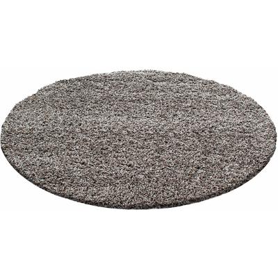 Hochflor-Teppich AYYILDIZ TEPPICHE "Life Shaggy 1500" Gr. 41, grau (taupe), H:30mm Ø:120cm, Kunstfaser, Teppiche, auch in rechteckig, Wohnzimmer, Langflor, große Farbauswahl Image