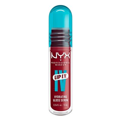 NYX Professional Makeup Lip IV Gloss Serum feuchtigkeitsspendend Lipgloss 10 - BERRY THIRSTY 5 ml Dunkelrot Image