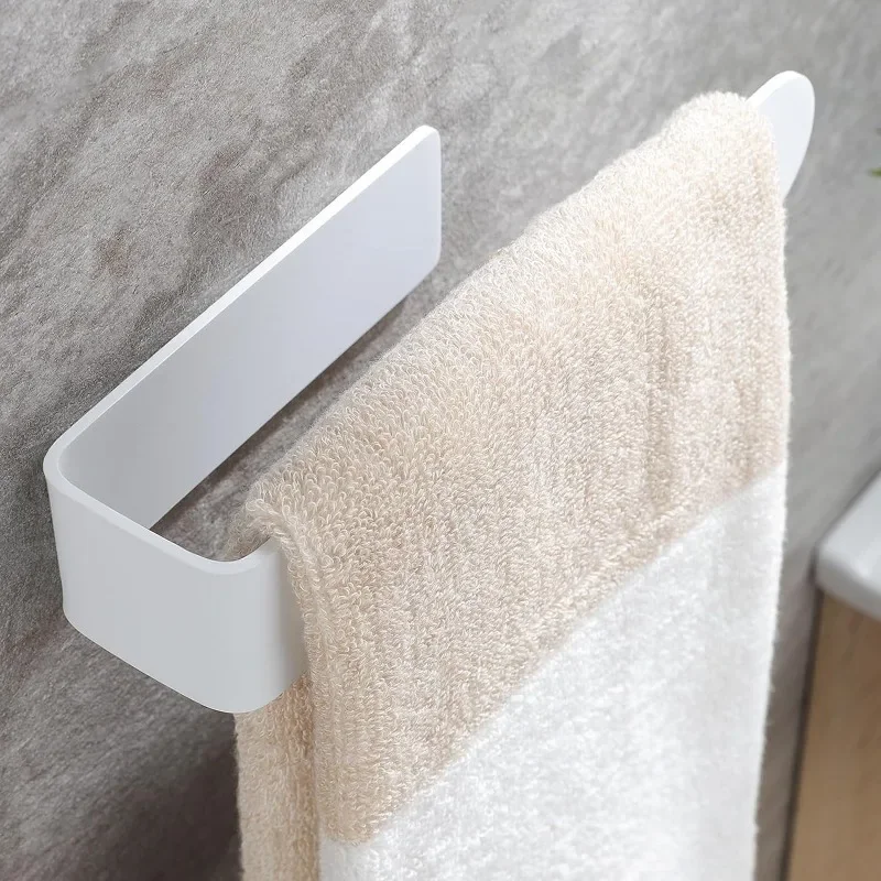 Adhesive Hand Towel Holder, 1-Pack Towel Racks for Bathroom and Kitchen Hand Towel Bar/Towel Ring (8-inch)
