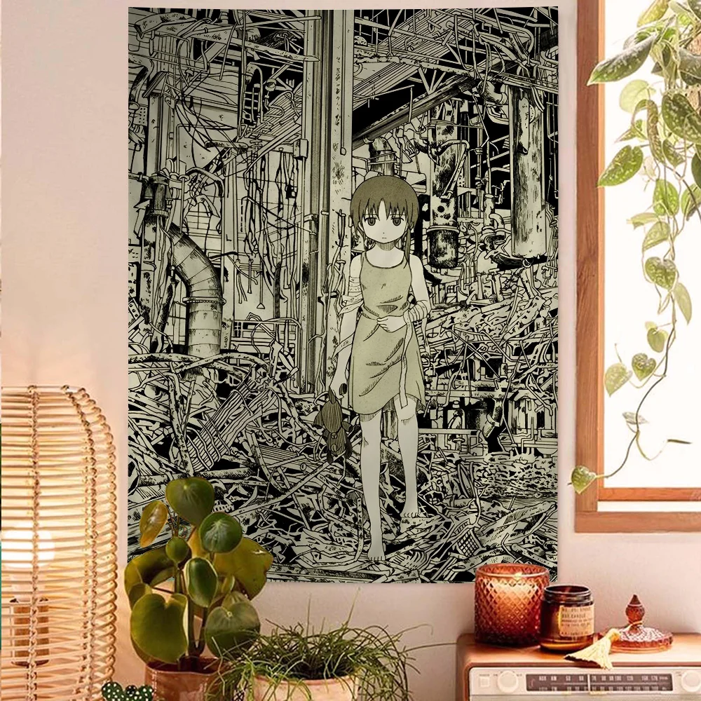 Serien experimente Lain Anime Tapisserie Wandbehang Home Decoration Hippie Bohemian Dekoration Weissagung Wand kunst Dekor Image