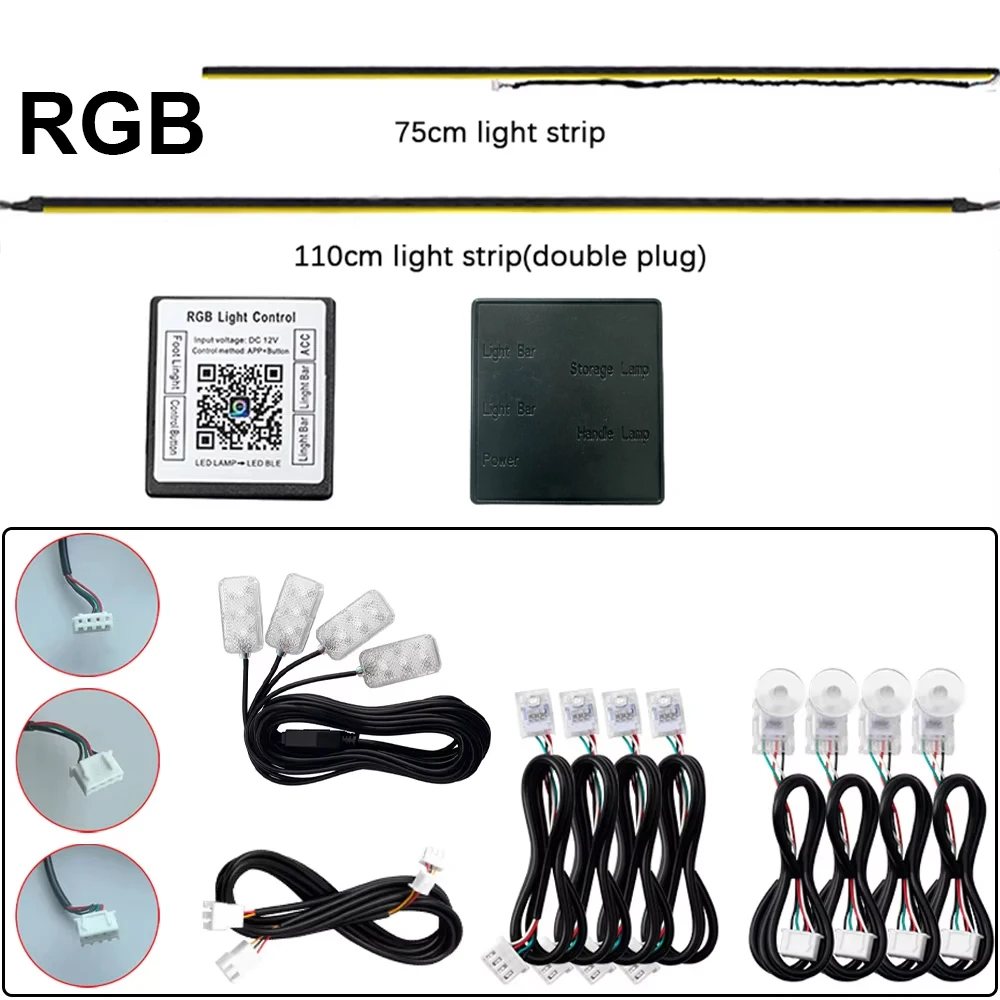„LED-Lampe“ App RGB Umgebungslicht Zubehör 4-Draht-LED-Lichtleiste Türlicht Speicherlicht Fußlicht Haupt-/Sub-Controller-Teile