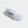 Fußballschuh ADIDAS PERFORMANCE "F50 LEAGUE FG/MG", Gr. 42,5, weiß (cloud weiß, silber metallic, cloud weiß), Synthetik, Textil, sportlich, Schuhe, für Rasenplätze