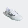 Fußballschuh ADIDAS PERFORMANCE "COPA PURE 3 LEAGUE FG/MG", Gr. 44,5, cloud weiß, silber metallic, bright royal, Synthetik, sportlich, Schuhe