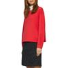 Sweatshirt S.OLIVER, Damen, Gr. 40, rot, Sweatware, Obermaterial: 47% Modal, 41% Polyester, 12% Elasthan, unifarben, casual, relaxed fit taillenbedeckt, Rundhals, Langarm gerader Abschluss, Sweatshirts, im Relaxed Fit