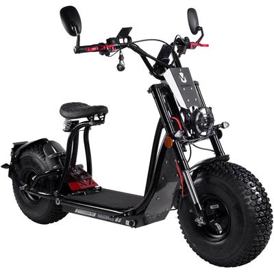 E-Motorroller ROLEKTRO "Rolektro, Maximus E-Cruiser 45", schwarz (schwarz, schwarz), Elektromotorroller, 45 km/h, B:81cm H:112cm L:195cm