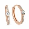 dKeniz Creolen 925/- Sterling Silber Zirkonia weiß Rosé Weiss Damen