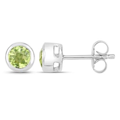 Vira Jewels - Ohrstecker 925/- Sterling Silber Peridot grün 1,18ct. Ohrringe 1 ct Damen