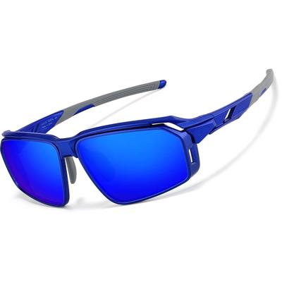 Zenni Sunglasses Blue With Blue Mirror Plastic Full Rim Frame