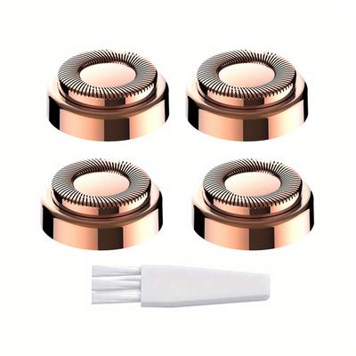 TEMU Replacement Heads For The Gen 1 Flawless Facial Hair Removal Device For Women, Featuring 18k Gold-plated Rose Golden. Image