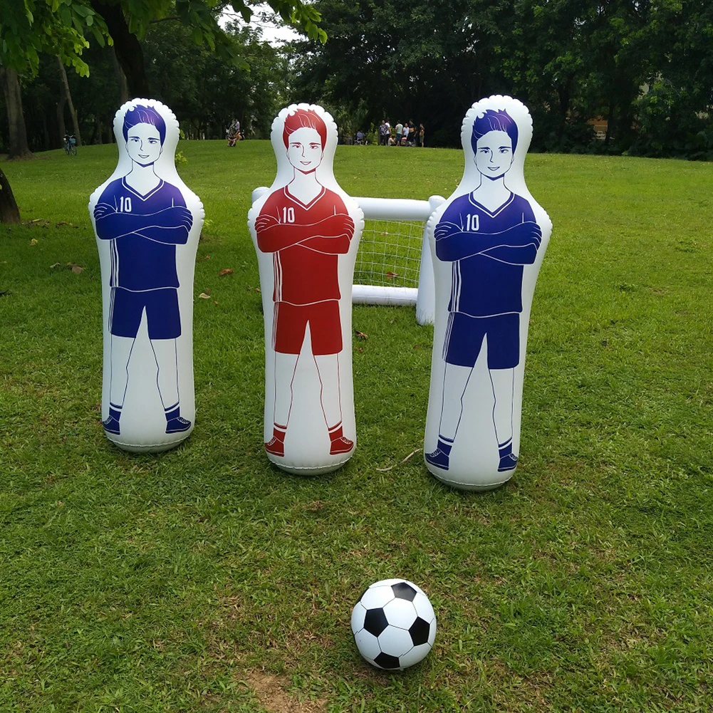 DUNIDefender-Mannequin d'entraînement de football pour enfants et adultes, sac de frappe gonflable, gobelet d'entraînement de football, exercice à domicile