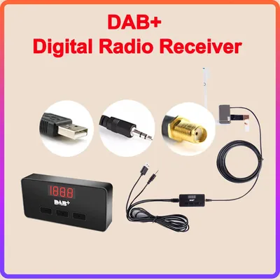 For Universal DAB + Antenna With USB Adapter Receiver Android Car Stereo Player Car GPS Receiver DAB+ Signal Receiver