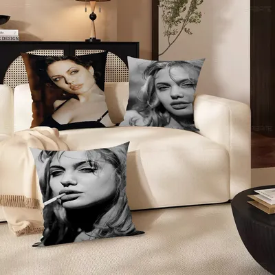 Filmstar Angelina Jolie Kissenbezug Design Kissenbezug Dekor Urlaub Dekoration Image
