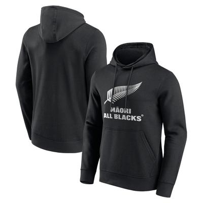 Maori All Blacks Primary Logo Graphic Hoodie – Schwarz Image