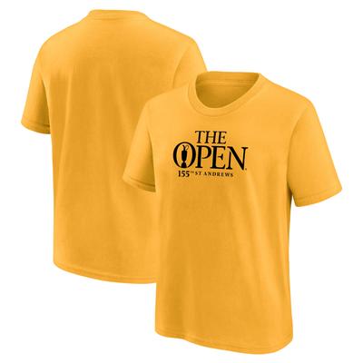 The 155th Open St Andrews Wortmarken-T-Shirt – Gold – Kinder Image