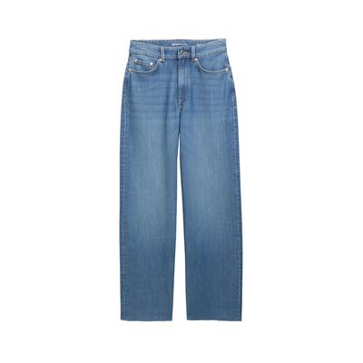 TOM TAILOR DENIM Damen Wide Leg Jeans mit Stretch-Anteil, blau, Uni, Gr. XXL Image