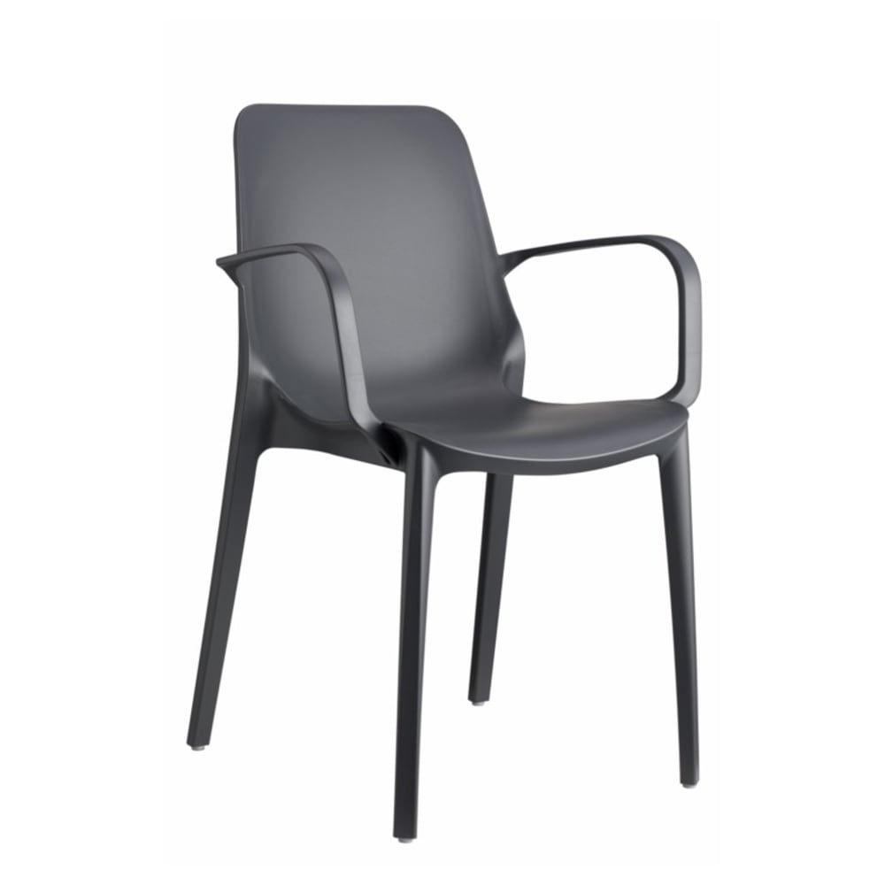 Fauteuil design en plastique anthracite