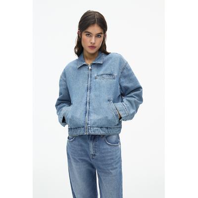 Quilted Denim Utility Jacket
