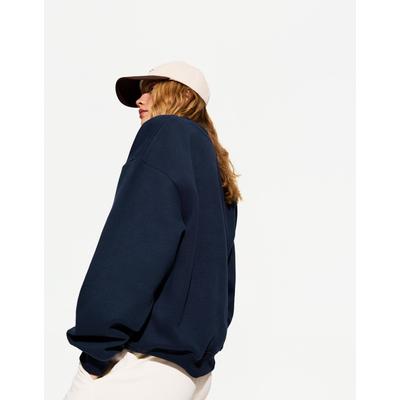 Bershka V-Neck Sweater Women M Navy