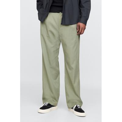 Gap Mens Green UltraSoft Pleated Trousers - Green