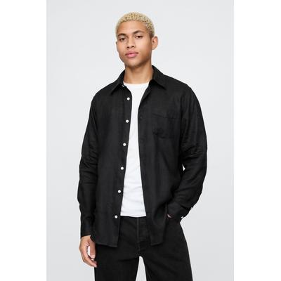 Gap Mens Black 100% Linen Classic Shirt - Black