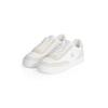Sneaker CALVIN KLEIN JEANS "CLASSIC CUPSOLE MIX IN", Damen, Gr. 37, weiß (weiß kombiniert), Leder, sportlich, Schuhe, Schnürschuh, Freizeitschuh, Halbschuh mit Plateausohle