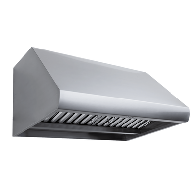 Wall-Mounted Range Hood, Convertible to Ductless, 1000/2000 CFM, Stainless Steel Finish, Outdoor Rated | Proline PLJW 109 / 42 inches wide / 430 Stainless Steel (indoors) / Single motor (1000 CFM)
