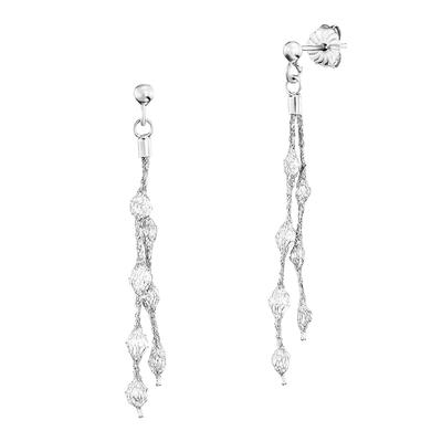 Julie Julsen - Ohrhänger 925/- Sterling Silber Zirkonia weiß Ohrringe 1 ct Weiss Damen