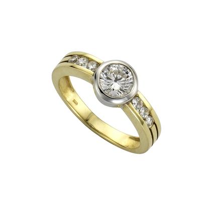 Celesta Gold - Ring 375/- Gold Zirkonia weiß Ringe 1 ct Weiss Damen