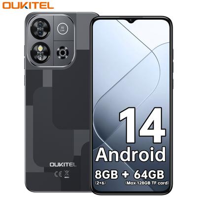 "TEMU Oukitel C57s Mobile Phones - 14 Phone, 8gb (2+6) + 64gb Rom (tf 128gb), 6.52"" Hd+ Display Phones, 13mp+5mp Camera, 4300mah Battery, Sim-free & Unlocked Mobile Phones, /gps/otg,id-black"