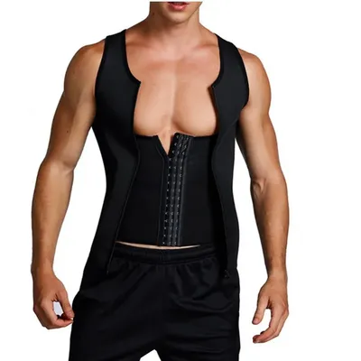 1 stücke männer korsett Taille Trainer Männer Abnehmen Body Shaper Weste Zipper Schnalle Typ Image