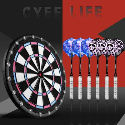 Cyelife elektronische Darts cheibe mit 6 stücke Soft-Tip-Darts, rosa (kein elektronisches Modul und LED) Image