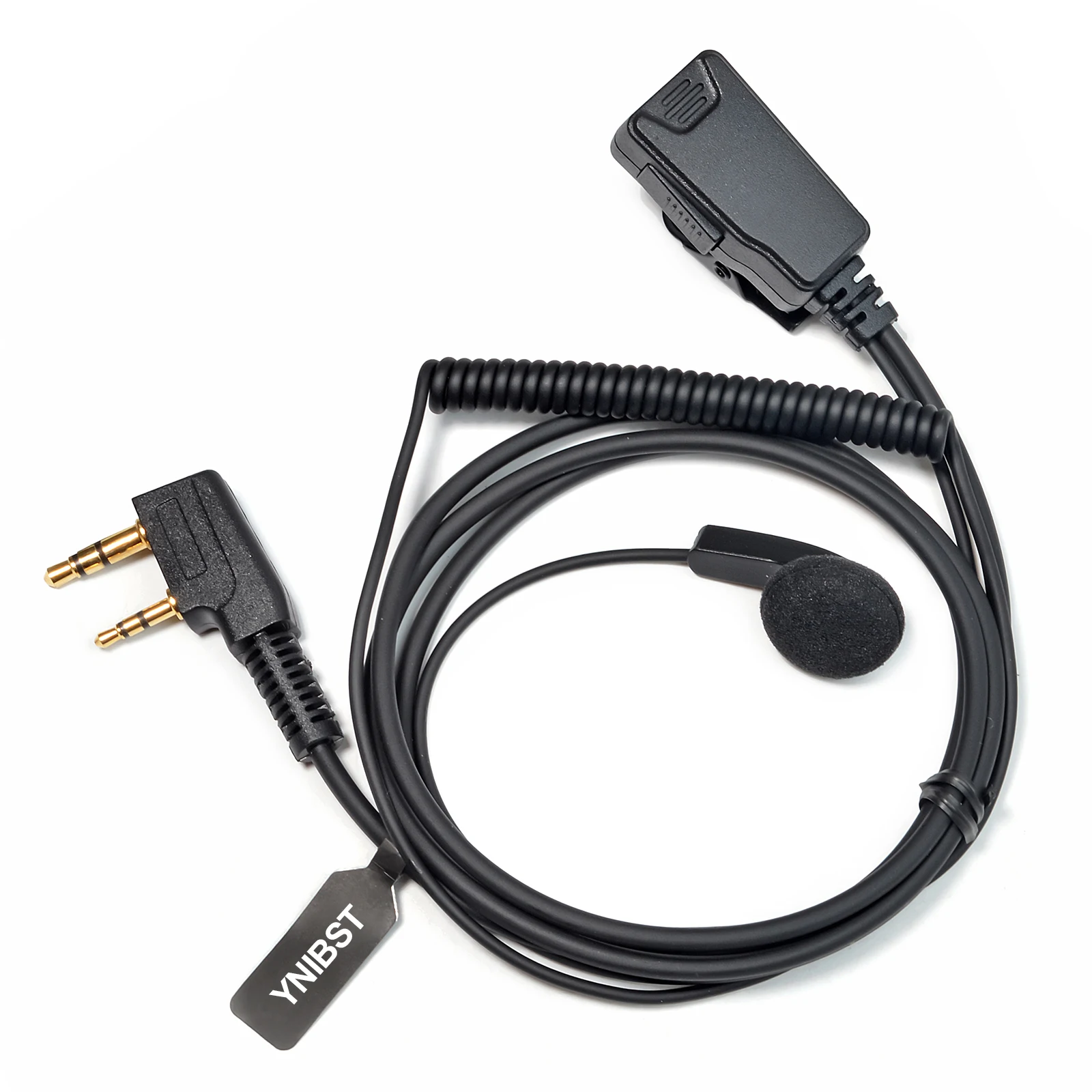 Walkie-Talkie-Ohrhörer/Headset 2-poliges In-Ear mit Mikrofon, PTT-Schwammkissen für BaoFeng UV-5R BF888S Kenwood Retevis 2-Wege-Radio Image