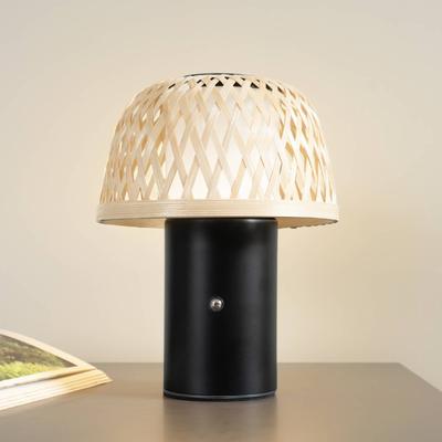 LED Tischlampe Nifelia Lindby, dimmbar, Holz hell, für Wohn- / Esszimmer, Bambus, Modern, LED Tischlampe Image