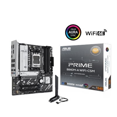 ASUS Mainboard "PRIME B840M-A WIFI", weiß, B:27cm H:27cm T:9cm, Mainboards