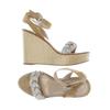 Steve Madden Damen Sandale, Gr. 38, beige, kein Etikett