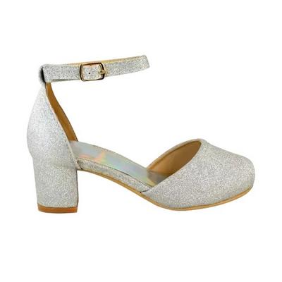 Where's That From - Mädchen Sandalen "Abena", Glitzer (Silber) Image