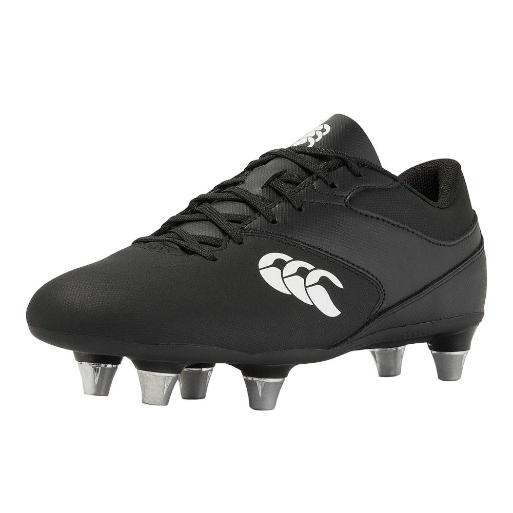 Canterbury - Chaussures de rugby pour terrain mou PHOENIX RAZE - Enfant (Noir / Blanc)