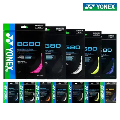 YONEX Badminton Racket String Yy BG80 High Quality String High Elasticity Strap Endurance Training