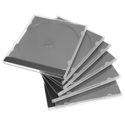 6pcs Transparent Plastic DVD Case Portable CD Storage Box Ultrathin Single Disc CD Box Case For Home