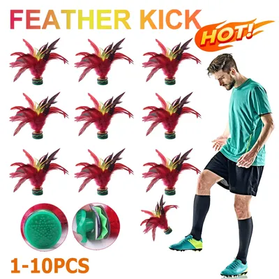 20cm Chinese Jianzi Colorful Feathers Feather Shuttlecock Portable Foot Kick Handwheel Feather